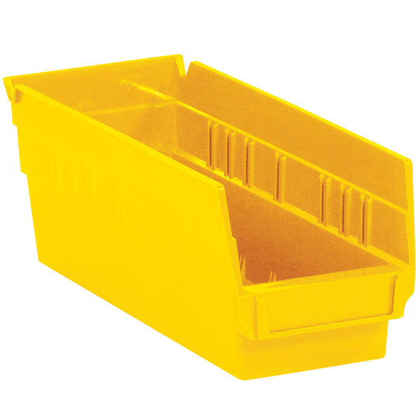 11 5/8 x 4 1/8 x 4 Yellow Plastic Shelf Bin Boxes 36/Case