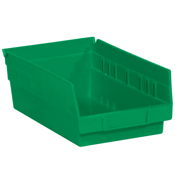 11 5/8 x 6 5/8 x 4 Green Plastic Shelf Bin Boxes 30/Case