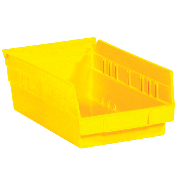 11 5/8 x 6 5/8 x 4 Yellow Plastic Shelf Bin Boxes 30/Case