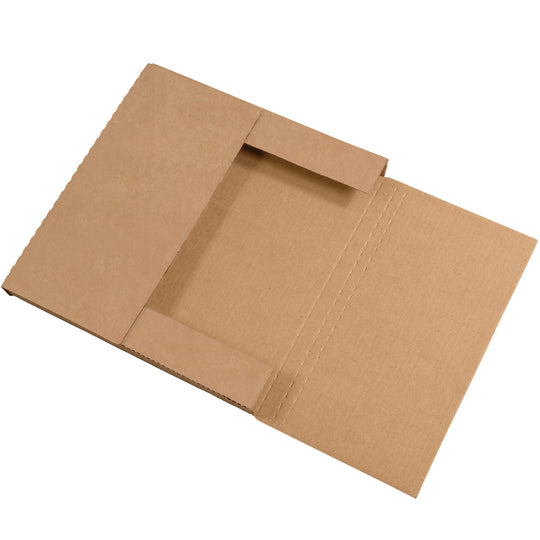 12 1/2 x 12 1/2 x 1 Kraft Easy-Fold Mailers  50/Bundle