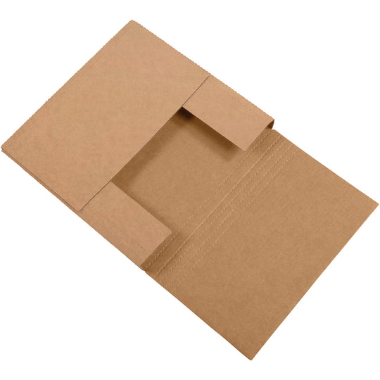 12 1/2 x 12 1/2 x 2 1/2 Kraft Easy-Fold Mailers 50/Bundle
