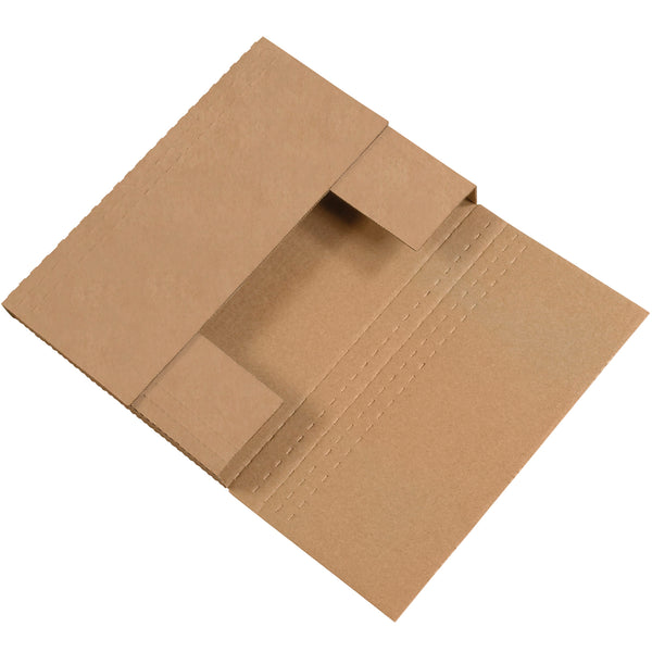 12 x 10 1/2 x 2 Kraft Easy-Fold Mailers  50/Bundle