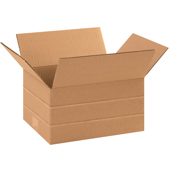 12 x 10 x 6 Multi Depth Corrugated Boxes 25/Bundle