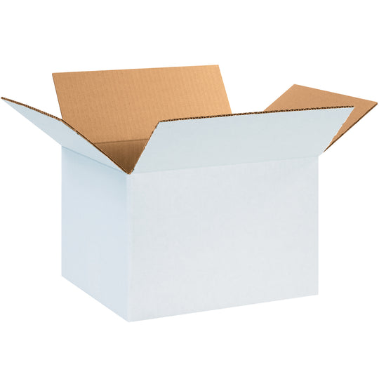 12 x 10 x 8 White Corrugated Boxes  25/Bundle