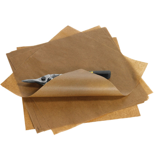 12 x 12 - Waxed Kraft Paper Sheets 3400/Case