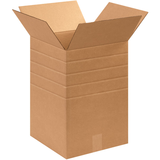 12 x 12 x 18 Multi Depth Corrugated Boxes 25/Bundle