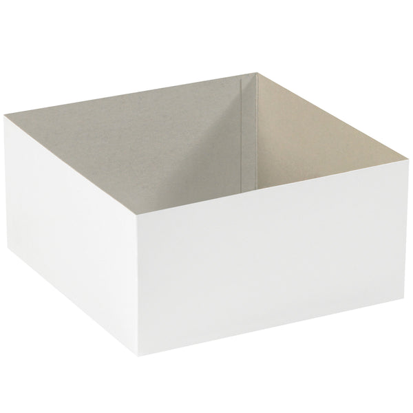 12 x 12 x 6 White Deluxe Gift Box Bottoms 50/Case