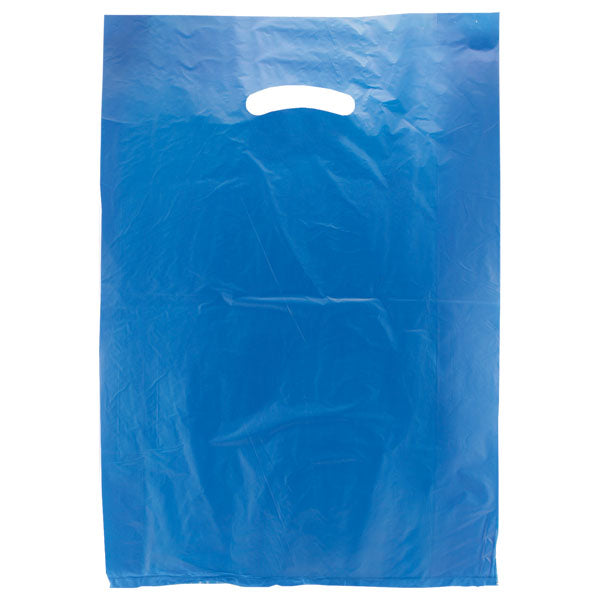 12 x 3 x 18 Navy Blue Hi-Density Gusseted Merchandise Bags (.70 mil thickness) 500/Case