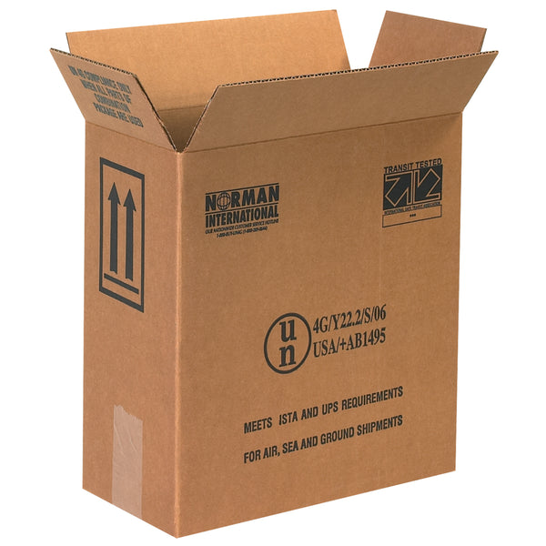 12 x 6 x 12 3/4 2 - 1 Gallon Plastic Jug Haz Mat Boxes 20/Bundle