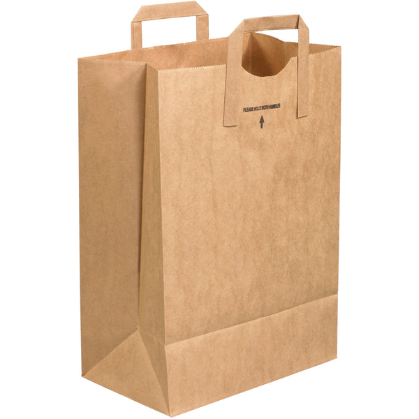 12 x 7 x 17 Flat Handle Grocery Bags 300/Case