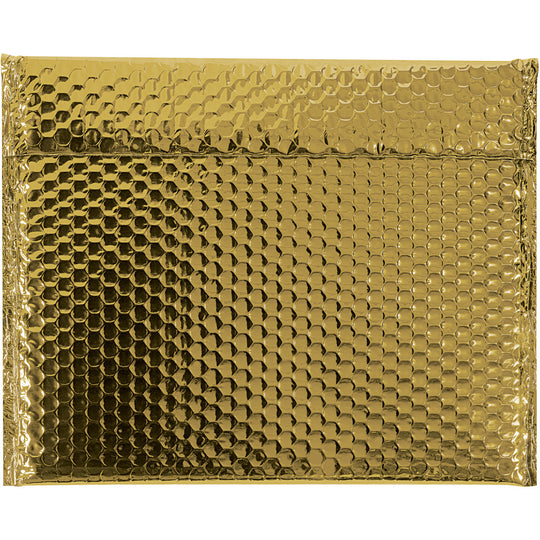 12 3/4 x 10 1/2 Gold Metallic Bubble Mailers 48/Case