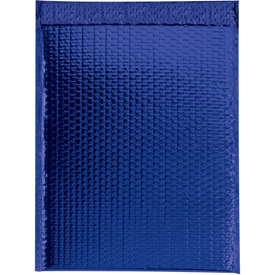 12 x 17 1/2 Blue Metallic Bubble Mailers 100/Case