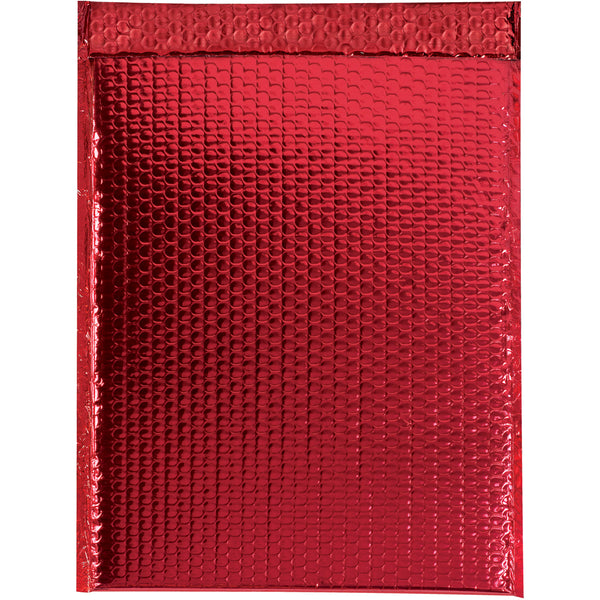 12 x 17 1/2 Red Metallic Bubble Mailers 100/Case
