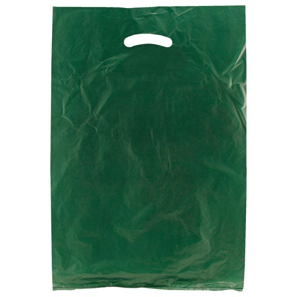 13 x 3 x 21 Dark Green Hi-Density Gusseted Merchandise Bags (.70 mil thickness) 500/Case