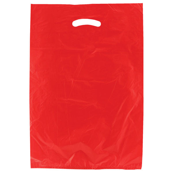 13 x 3 x 21 Red Hi-Density Gusseted Merchandise Bags (.70 mil thickness) 500/Case