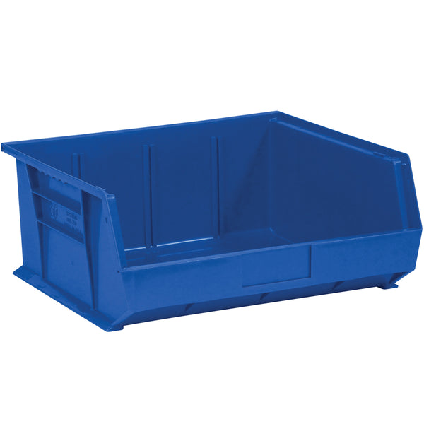 14 3/4 x 16 1/2 x 7 Blue Plastic Bin Boxes  6/Case