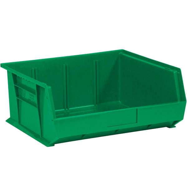14 3/4 x 16 1/2 x 7 Green Plastic Bin Boxes  6/Case