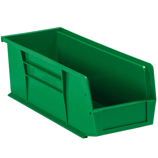 11 x 18 x 10 Green Plastic Bin Boxes 4/Case