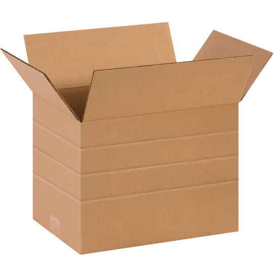 14 x 10 x 10 Multi Depth Corrugated Boxes 25/Bundle