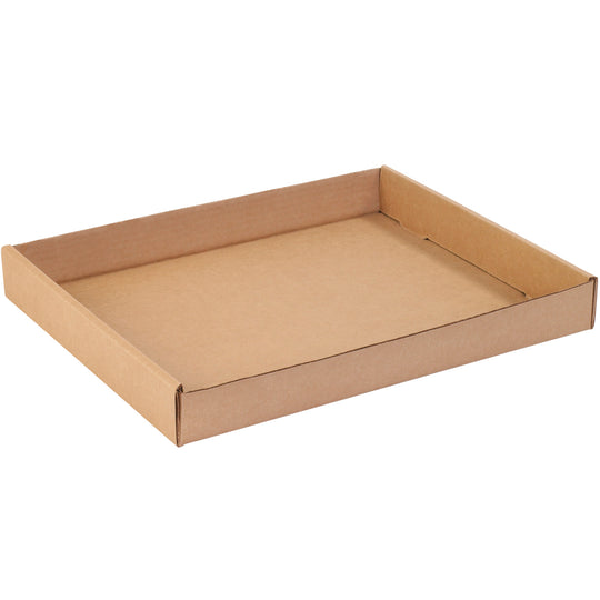 15 x 12 x 1 3/4 Kraft Corrugated Trays 50/Bundle