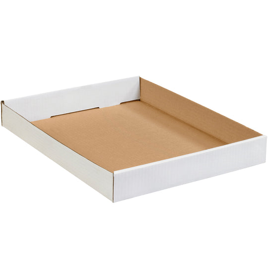 15 x 12 x 1 3/4 White Corrugated Trays  50/Bundle