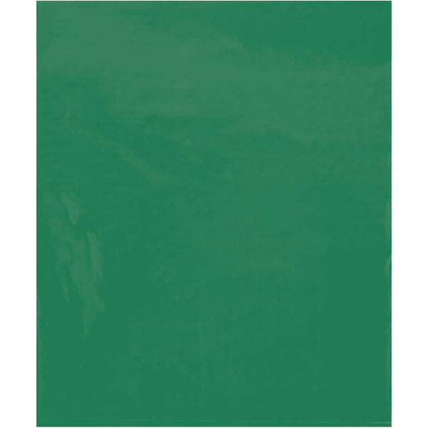 15 x 18 - 2 Mil Green Flat Poly Bags 1000/Case