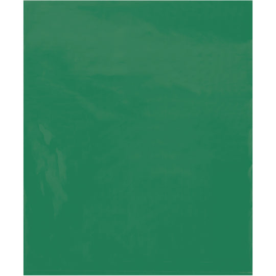 15 x 18 - 2 Mil Green Flat Poly Bags 1000/Case