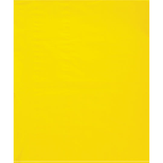 15 x 18 - 2 Mil Yellow Flat Poly Bags 1000/Case