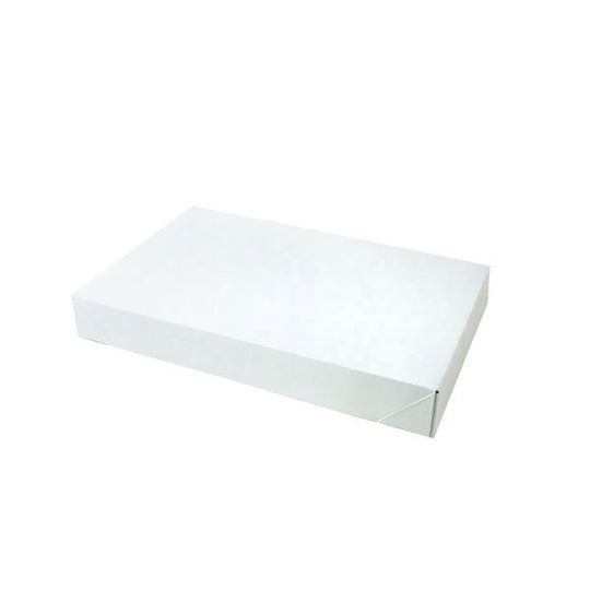 15 x 9 1/2 x 2 White Apparel Box - Matte Finish 100/Case