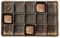 15 cavity 1/2 lb brown candy trays