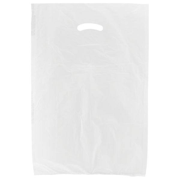 16 x 4 x 24 White Hi-Density Gusseted Merchandise Bags (.70 mil thickness) 1000/Case