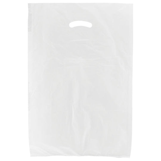 16 x 4 x 24 White Hi-Density Gusseted Merchandise Bags (.70 mil thickness) 1000/Case