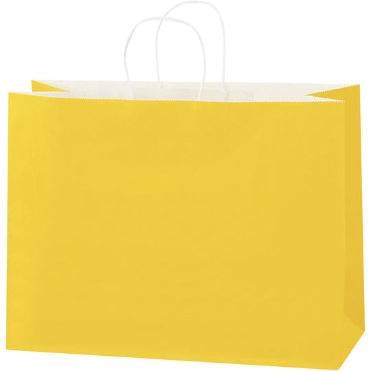 16 x 6 x 12 Buttercup Tinted Shopping Bags 250/Case