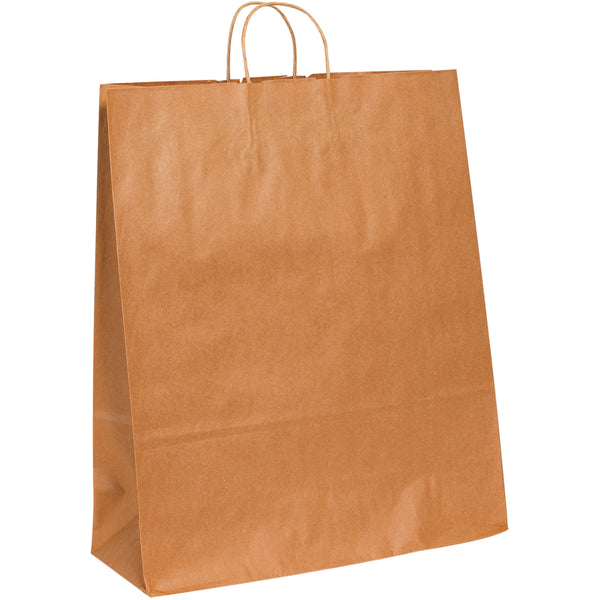 16 x 6 x 19 1/4 Kraft Shopping Bags w/ Handles 200/Case