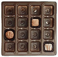 16 cavity 16 oz brown candy trays