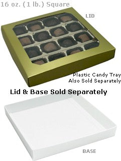 16 oz gold window candy boxes