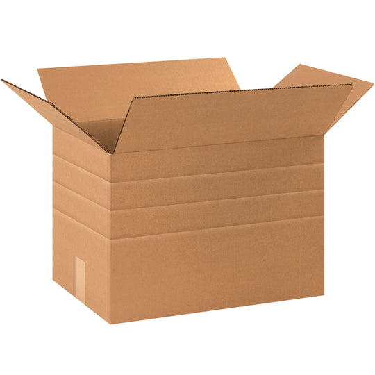 17 1/4 x 11 1/4 x 12 Multi Depth Corrugated Boxes  25/Bundle