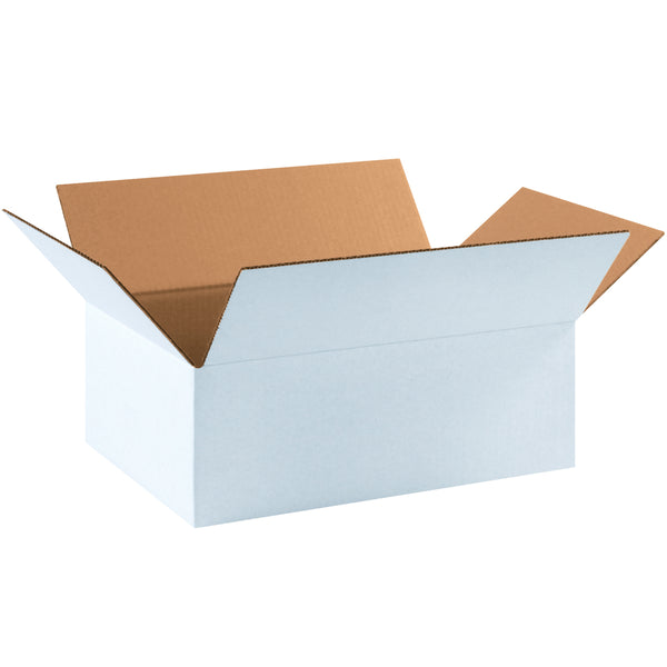 white corrugated boxes
