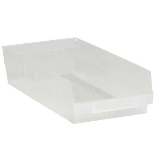 17 7/8 x 8 3/8 x 4 Clear Plastic Shelf Bin Boxes 10/Case