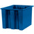 17 x 14 1/2 x 12 7/8 Blue Stack & Nest Containers 6/Case