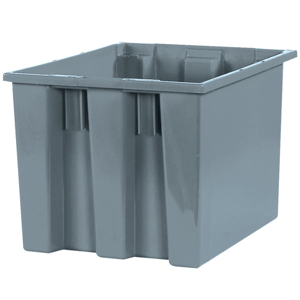 17 x 14 1/2 x 12 7/8 Gray Stack & Nest Containers 6/Case