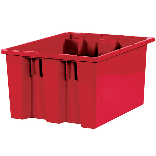 17 x 14 1/2 x 9 7/8 Red Stack & Nest Containers 6/Case