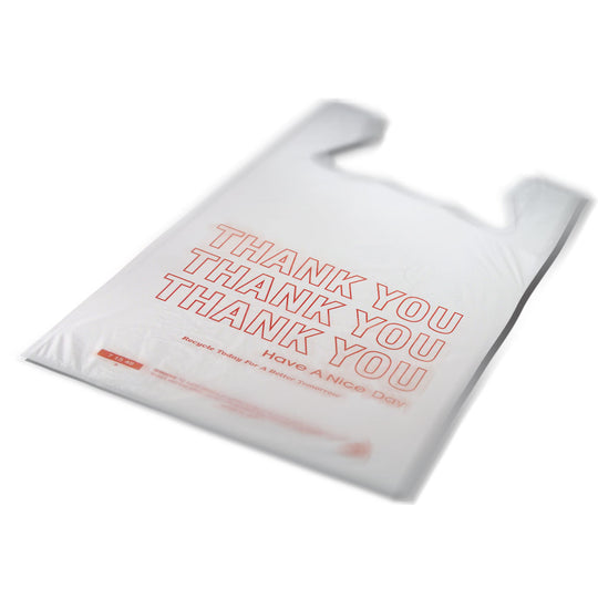 18 x 8 x 28 Thank You T-Shirt Bags (.65 mil thickness) 500/Case