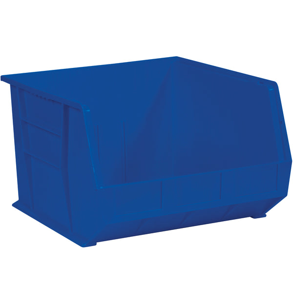 16 x 11 x 8 Blue Plastic Bin Boxes 4/Case