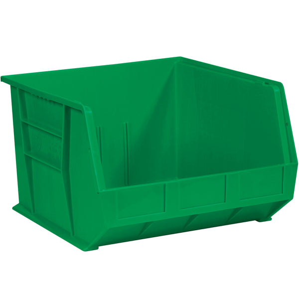 16 1/2 x 14 3/4 x 7 Green Plastic Bin Boxes 6/Case