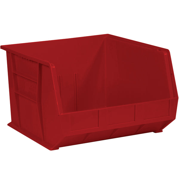 16 x 11 x 8 Red Plastic Bin Boxes 4/Case