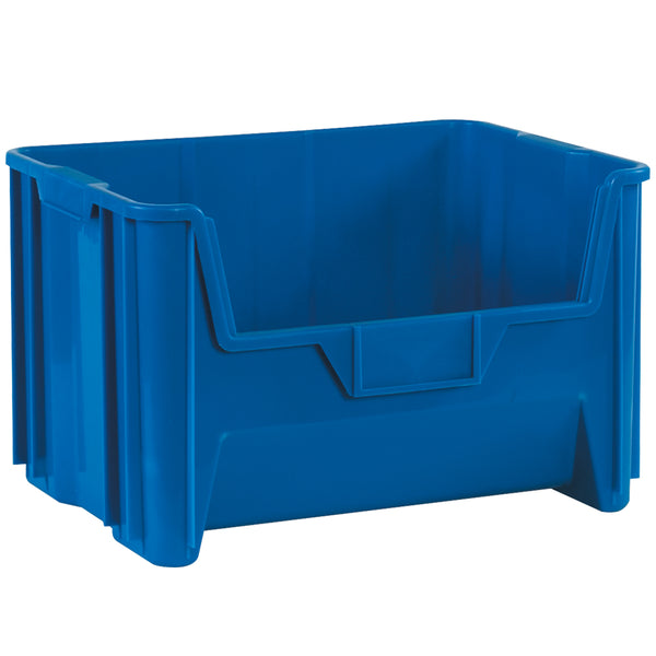 19 7/8 x 15 1/4 x 12 7/16 Blue Plastic Bin Boxes 3/Case