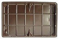 1 cavity 1 lb brown candy trays