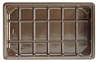 1 cavity 1/2 lb brown candy trays