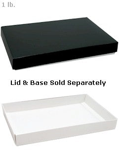 9-5/8 x 6-1/8 x 1-1/8 Black 1 lb. Rectangular Candy Box LID 250/Case